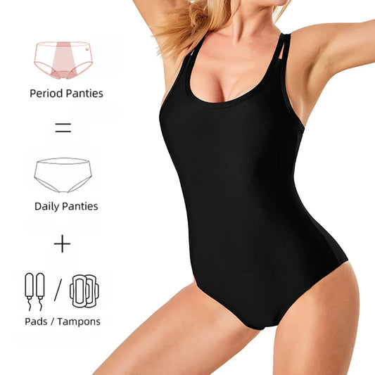 Period-Proof One-Piece Swimsuit