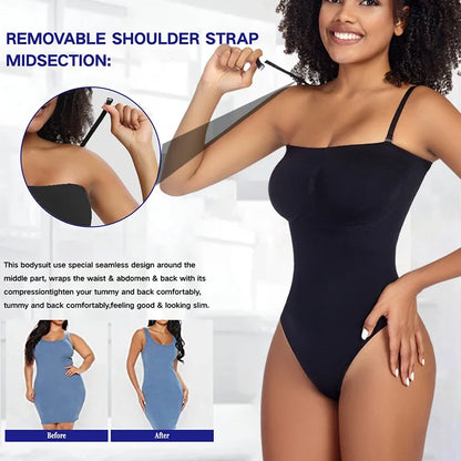 Removable Straps Shapewear Bodysuit